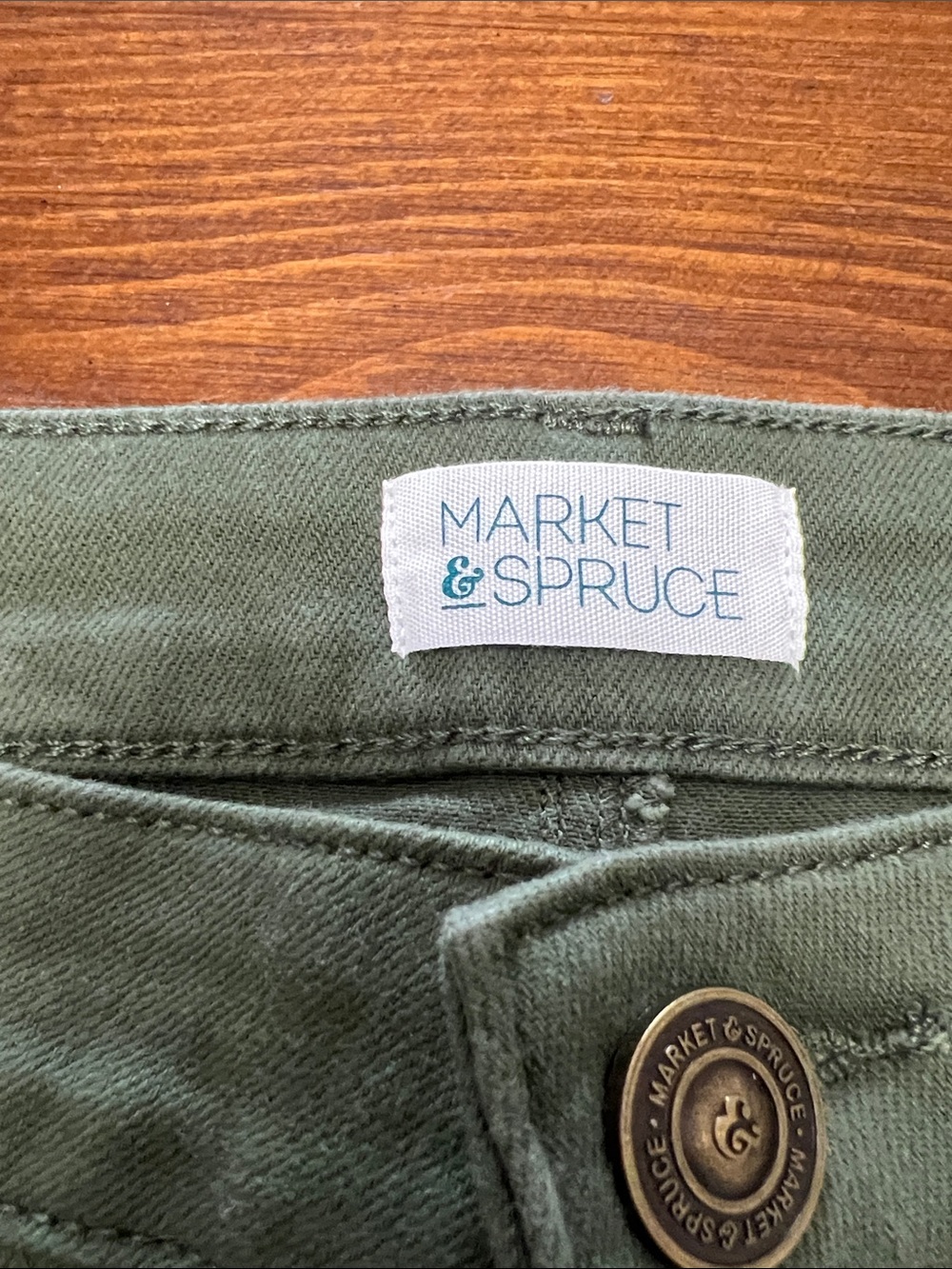Market & Spruce Olive Straight-Leg Jeans - Picture 2 of 9